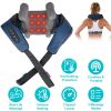 Electric Neck Shoulder Massager with Infrared Light Heating 3 Massage Modes Speeds Kneading Grasping Shiatsu Massage Pillow For Back Arms Thighs Relea