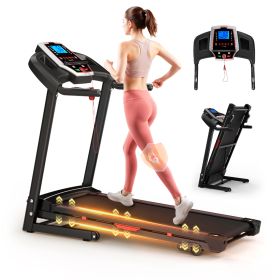 Folding Treadmills For Home - 3.5HP Portable Foldable With Incline, Electric Treadmill For Running Walking Jogging Exercise With 12 Preset Programs, I