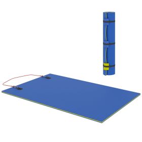 9' x 6' Lily Pad Water Mat for 2 Adults, Floating Water Pad for Lake, Pool, Ocean, Beach, and Boating, Blue