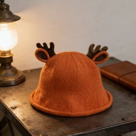 Antlers Kids Bucket Hat-Orange 4976