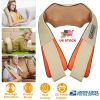 Neck Shoulder Massager Electric Back Massage Cape with Heat Deep Tissue 3D Kneading Massage Neck Waist Shiatsu Massager Pillow for Muscles Pain Relief