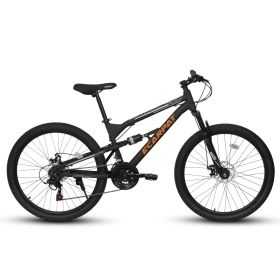 A26207 26 Inch Steel Frame Shock Fork Plus Shock Absorber 21-speed Unisex Mountain Bike