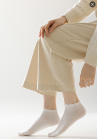 Women's Solid Color Four-Pair Set Breathable Comfortable Ankle Socks For Everyday Wear Ideal For Daily Activities