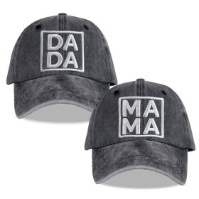 Set Of 2 Pcs Dada Mama Couples Hats,New Parents Wedding Gifts Baseball Caps Dad And Mom Hats
