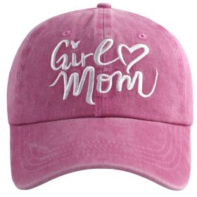 Girl Mom Hats Mothers Birthday Gifts For Women, Adjustable Embroidered Wash Cotton Baseball Cap