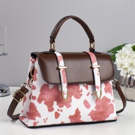 New Designer Luxury Cross Body Bag - Leather Handbag Ladies Single Strap Genuine Leather Diamond Flower Fashion Polyester (Option: Pink)