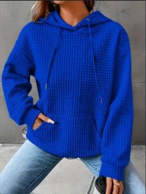 Fashionable And Individualistic Solid-color Women's Sweatshirt (Option: Sapphire Blue-M)