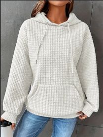 Fashionable And Individualistic Solid-color Women's Sweatshirt (Option: White-M)