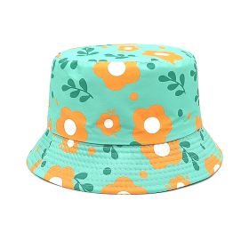 Fisherman Boys And Girls Printing Bucket Hat (Option: Light Green-52to54CM)