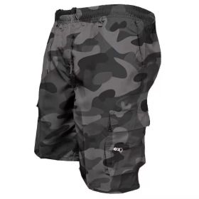 Men's Casual Work Pants Loose Summer (Option: Camouflage gray-XL)
