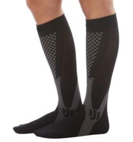 Compression Socks For Men&Women Best Graduated Athletic Fit For Running Flight Travel Boost Stamina Circulation&Recovery Socks (Option: Black 3PC-L XL)