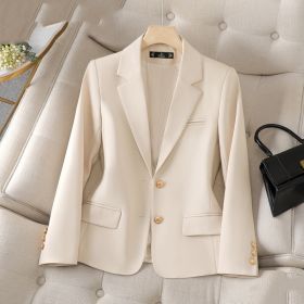 Professional Suit Formal Women's Coat Overalls (Option: Apricot-XXXXL)