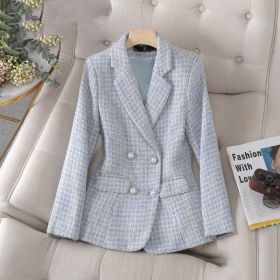 Professional Suit Formal Women's Coat Overalls (Option: Blue-M)