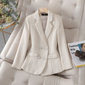 Professional Suit Formal Women's Coat Overalls (Option: Apricot-M)