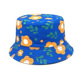 Fisherman Boys And Girls Printing Bucket Hat (Option: Blue-52to54CM)