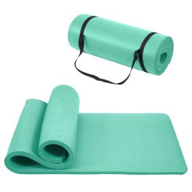 Only Supports Self Pickup  Yoga Mat, One Inch Thickened High-density Practice Mat, Tear-resistant Practice Yoga Mat With Straps, Suitable For All Kind (Option: Navy Blue)