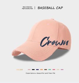 Men's European And American Casual Baseball Caps (Option: Pink-adjustable)