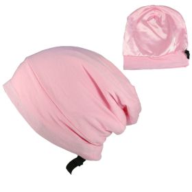 Spring And Autumn Adjustable Men's Satin Lined Hood (Option: Pink-adjustable)