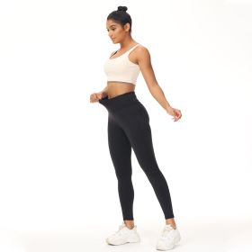 Summer Flat Waist Small Leg Pants (Option: Black-XL)
