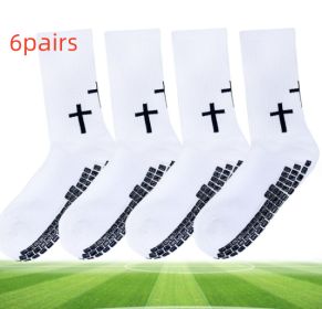 Solid Color Classic High Tube Football Socks (Option: White-Adult-6pairs)