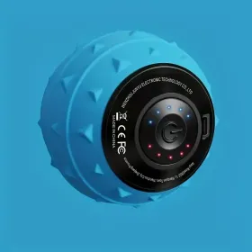 Rechargeable High Intensity Vibration Massage Ball For Muscle And Fitness, Electric Fascia Release For Neck, Back And Feet, USB Charging, For Heel Pai (Option: Blue)