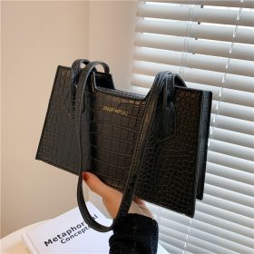 Spring And Summer New Fashion Shoulder Portable Small Square Bag (Option: Black)