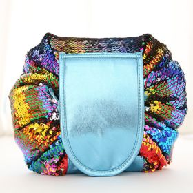 Animal Printing Large Capacity Drawstring Lazy Cosmetic Storage Bag (Option: Sequins colorful)