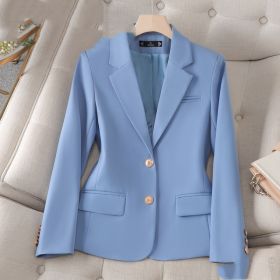 Professional Suit Formal Women's Coat Overalls (Option: Blue-XXXL)