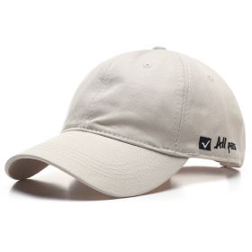 Soft top cap with side letter embroidery (Option: Khaki)