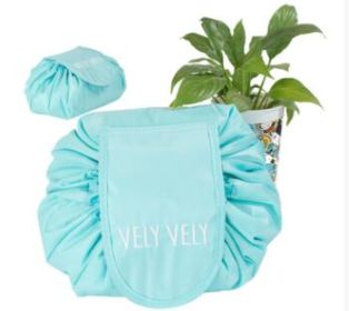 Animal Printing Large Capacity Drawstring Lazy Cosmetic Storage Bag (Option: Sky Blue)