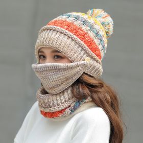 Korean winter knitted hat (Option: Beige)