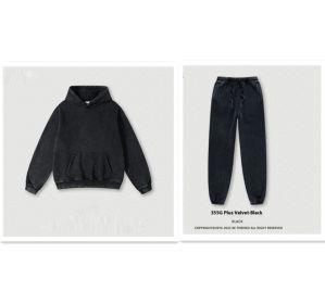 Men's Fashion Retro Velvet Padded Hooded Sweatshirt (Option: Vulcanized Black-S-Suit)