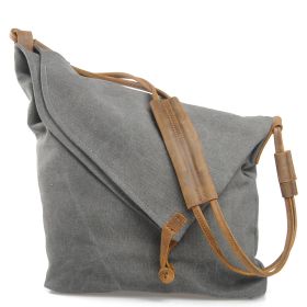 Crossbody retro art cloth bag (Option: Dark grey)
