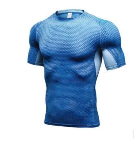 Men's Casual And Comfortable Compression Muscle Gym Shorts (Option: Blue-M-Clothes)