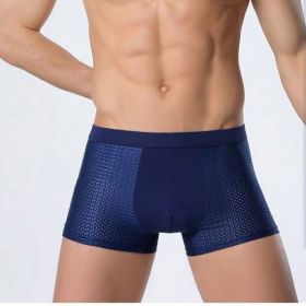 Ice silk men's underwear mesh boxer (Option: Royal blue-L)