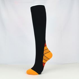 Sports Fitness Camouflage Gradient Football Socks Elastic Socks (Option: Orange-L  XL-A pair)