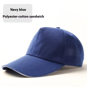 Travel Sun Hat Student's Hat Sun Hat (Option: Polyester Cotton Dark Blue)