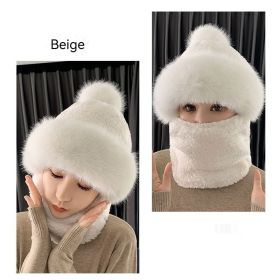 Hat Ear Protection And Wind Protection Outdoor Female Single-layer Fleece-lined (Option: White)