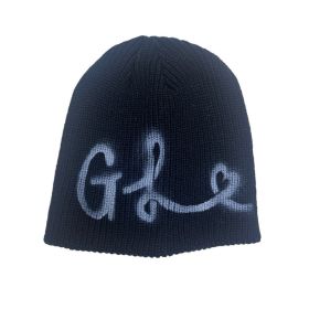 Street Style Letters Pile Heap Cap Beanie Hat Female Autumn And Winter Street (Option: G Black-M)