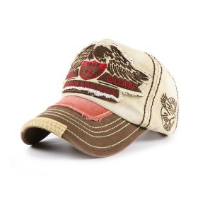 Wash and make old sun protection baseball cap (Option: Coffee-60cm)