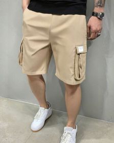 Men's Summer Korean Style Trendy Sports Casual Shorts (Option: XL-Khaki)