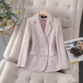 Professional Suit Formal Women's Coat Overalls (Option: Pink-2XL)
