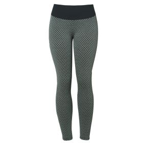 Plaid Leggings Fitness Yoga Pants Women's Seamless High Waist Breathable Gym Leggings (Option: Dark Grey-2XL)