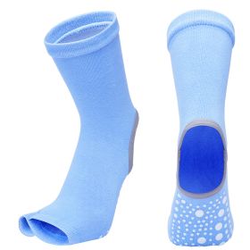 Female Non-slip Yoga Socks (Option: Blue)