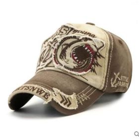 Casual all-match fashionable denim cap (Option: Shark Khaki-Adult models)