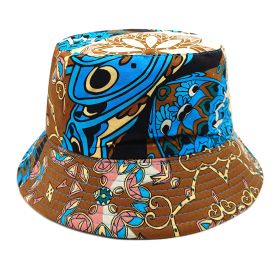 Geometric Bucket Hat Color Matching Printing Double-sided Wear Bucket Hat (Option: 4color-M)