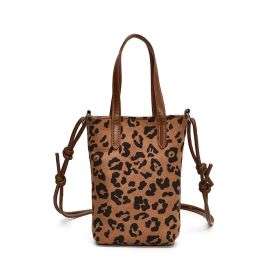 Women's Crossbody Bag Autumn And Winter Retro Leopard Print Shoulder Bag Anime New Versatile Suede Phone Bag (Option: Leopard Print Brown)