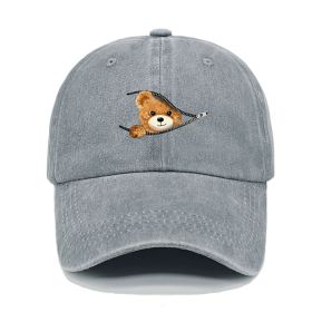 Cotton Retro Washed Sun Outdoor Fishing Hat (Option: Light gray-M)