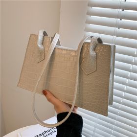 Spring And Summer New Fashion Shoulder Portable Small Square Bag (Option: grey)
