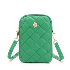 All-match Simple Crossbody Bag Vertical One Shoulder (Option: Green)